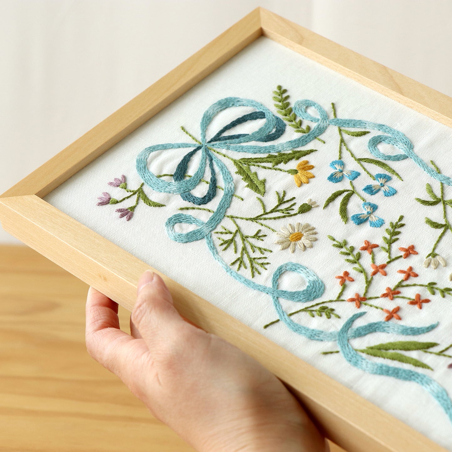 Alice Makabe Embroidery Kit Spring Breeze Ribbon - Japanese Craft Kit