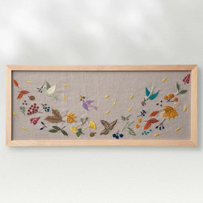 Alice Makabe Embroidery Kit with Autumn Light Theme- Japanese Craft Kit
