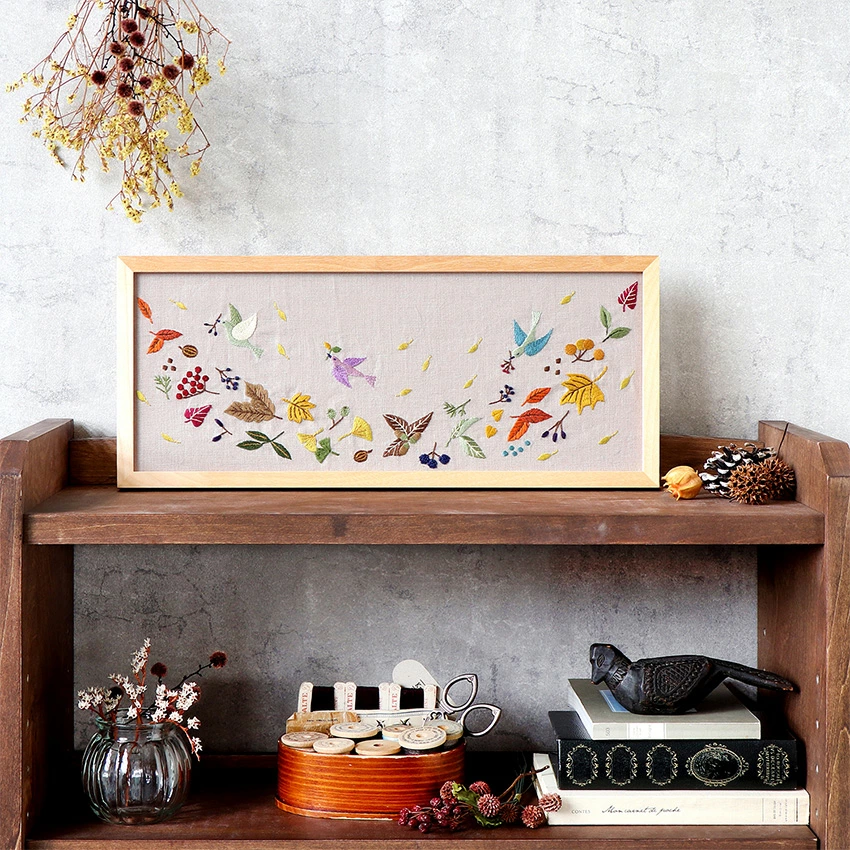 Alice Makabe Embroidery Kit with Autumn Light Theme- Japanese Craft Kit