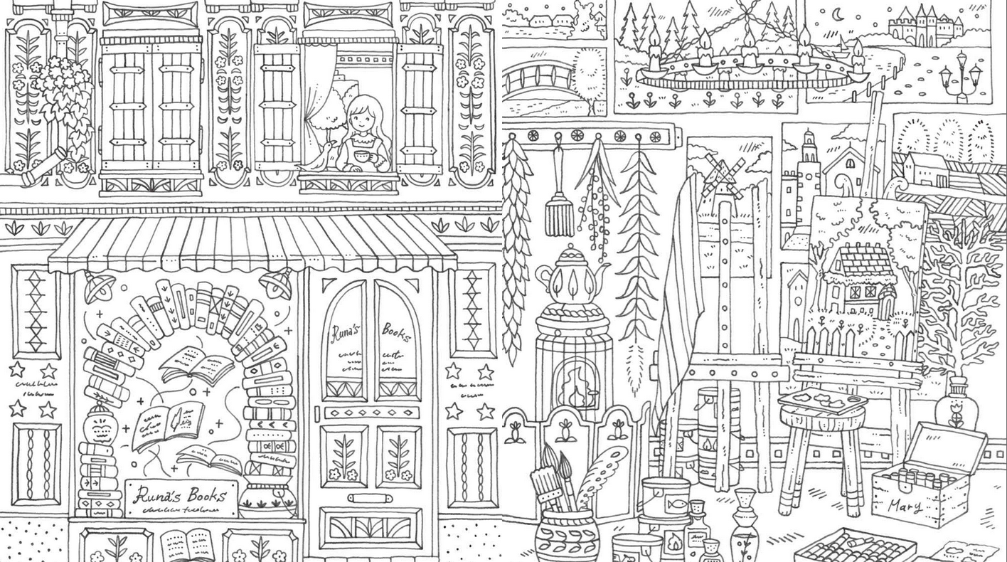 Magical Land Loramia (Lauramia) Coloring Book by Eriy - Japanese Coloring Book