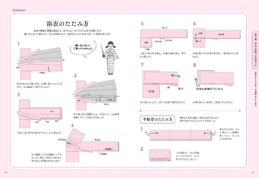 The Beginner's Textbook for Yukata Kimono Sewing - Japanese Pattern Book