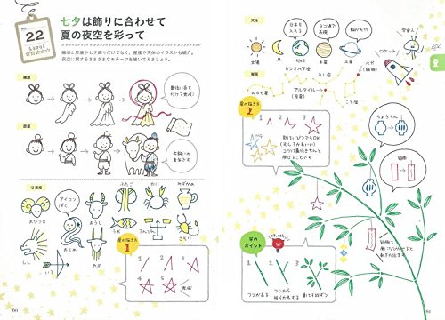 Petit Cute Seasonal Ballpoint Pen Illustration Book - Japanese Craft Book
