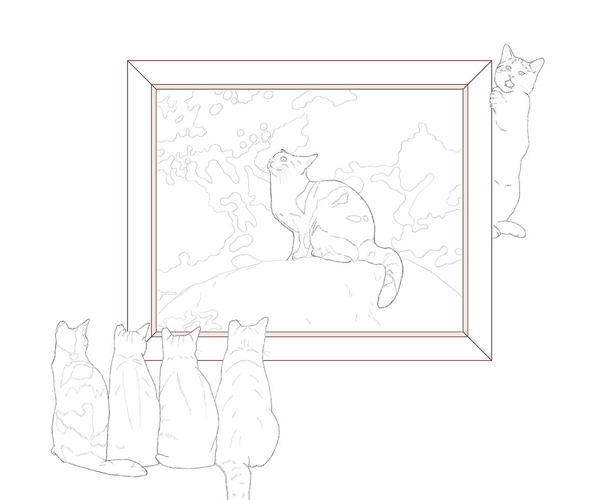 Masayuki Oki's the Free-roaming Cats Coloring Book - Japanese Coloring Book