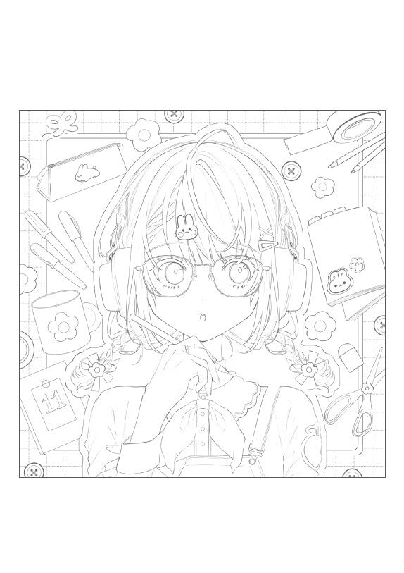 Cute Dolls Coloring Book - Japanese Craft Book