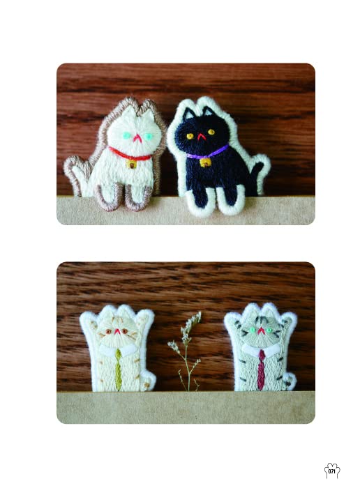 Cat Embroidery Designs - Japanese Craft Book