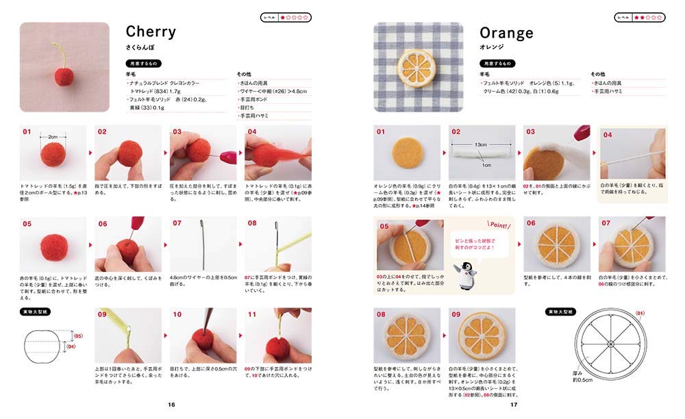Needle Felt Animals and Mascots by trois M - Japanese Craft Book