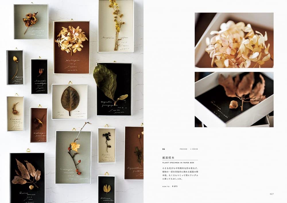 Chic and elegant home decor and items crafted from Herbarium - Japanese Craft Book
