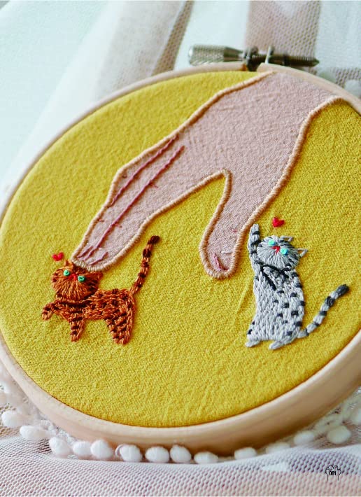 Cat Embroidery Designs - Japanese Craft Book