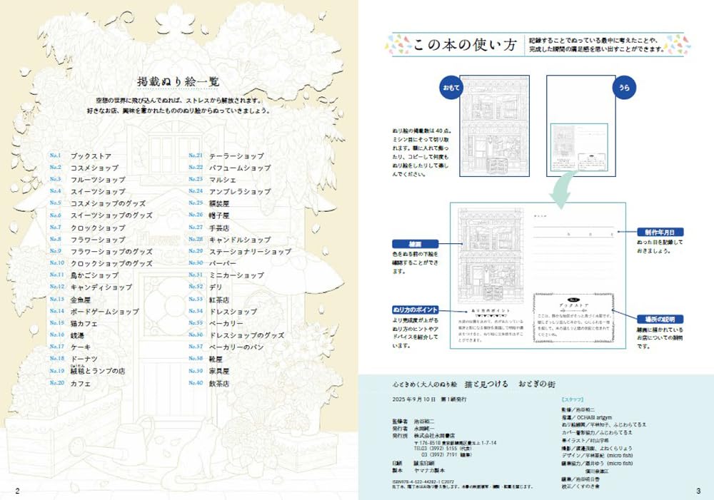 Enchanting Adult Coloring Book: A Fairy-Tale Town Discovered with a Cat - Japanese Coloring Book