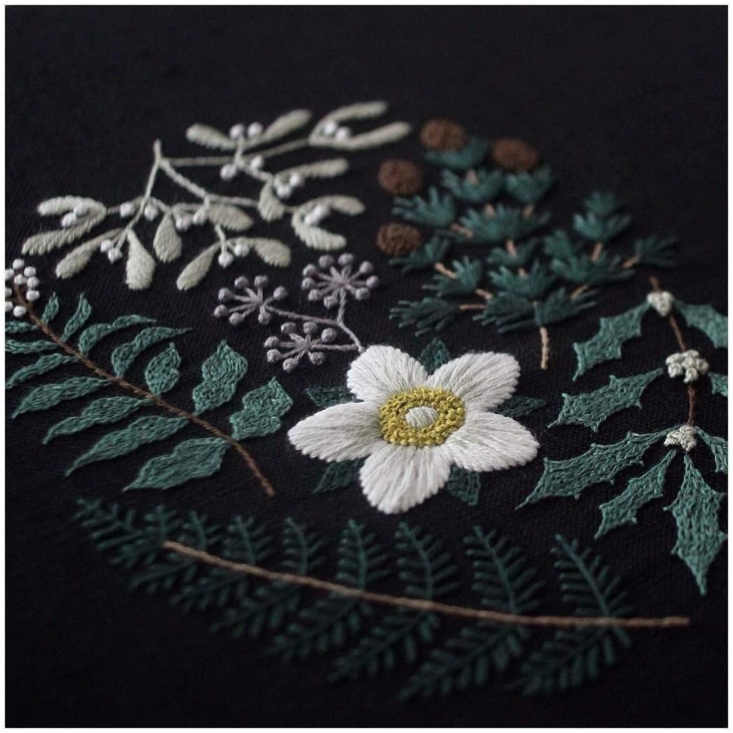 Yumiko Higuchi Embroidery Kit Winter silence by DMC - Japanese Craft Kit