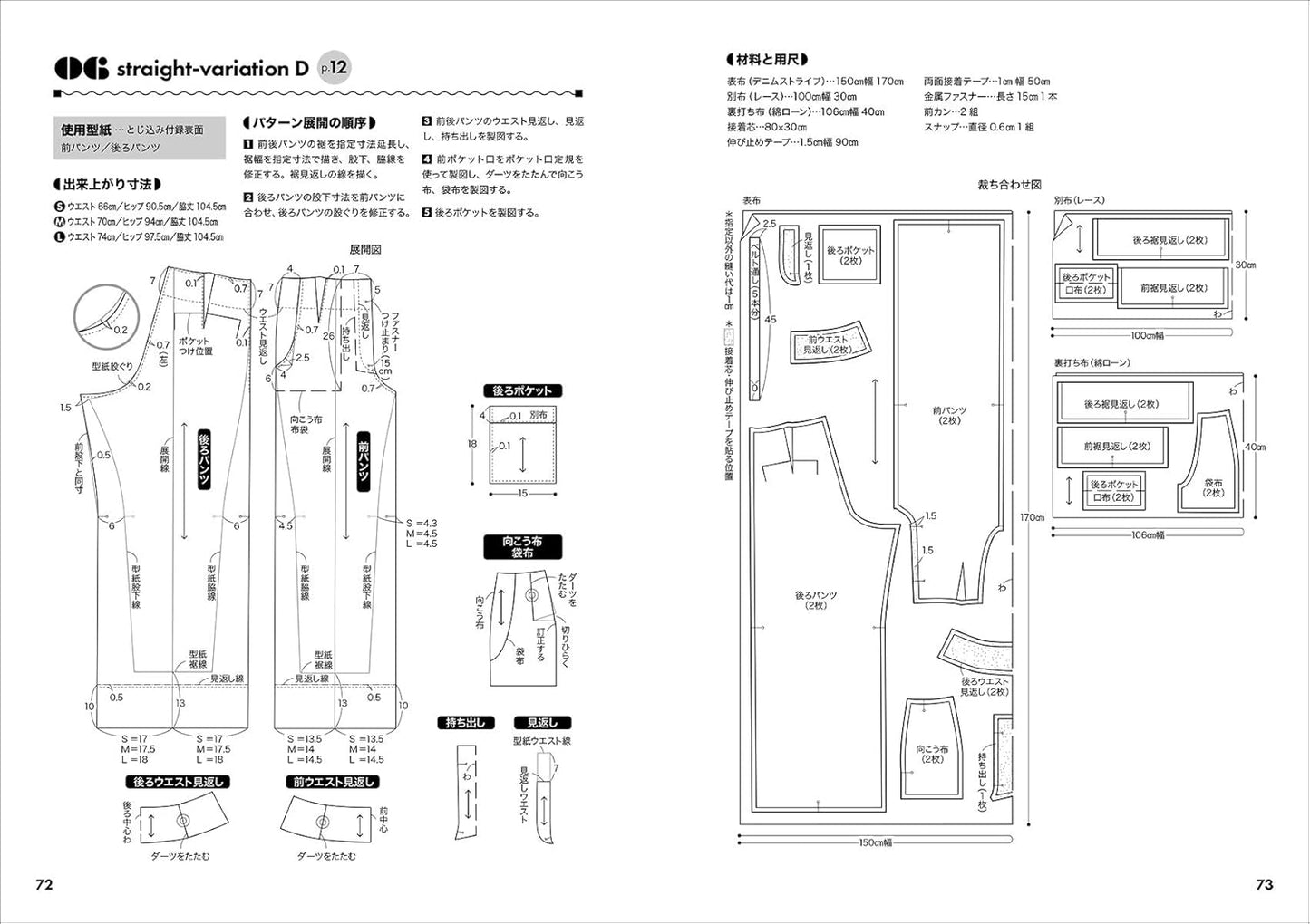 11 Design Variations from 2 Patterns Fashionable Pants - Japanese Craft Book