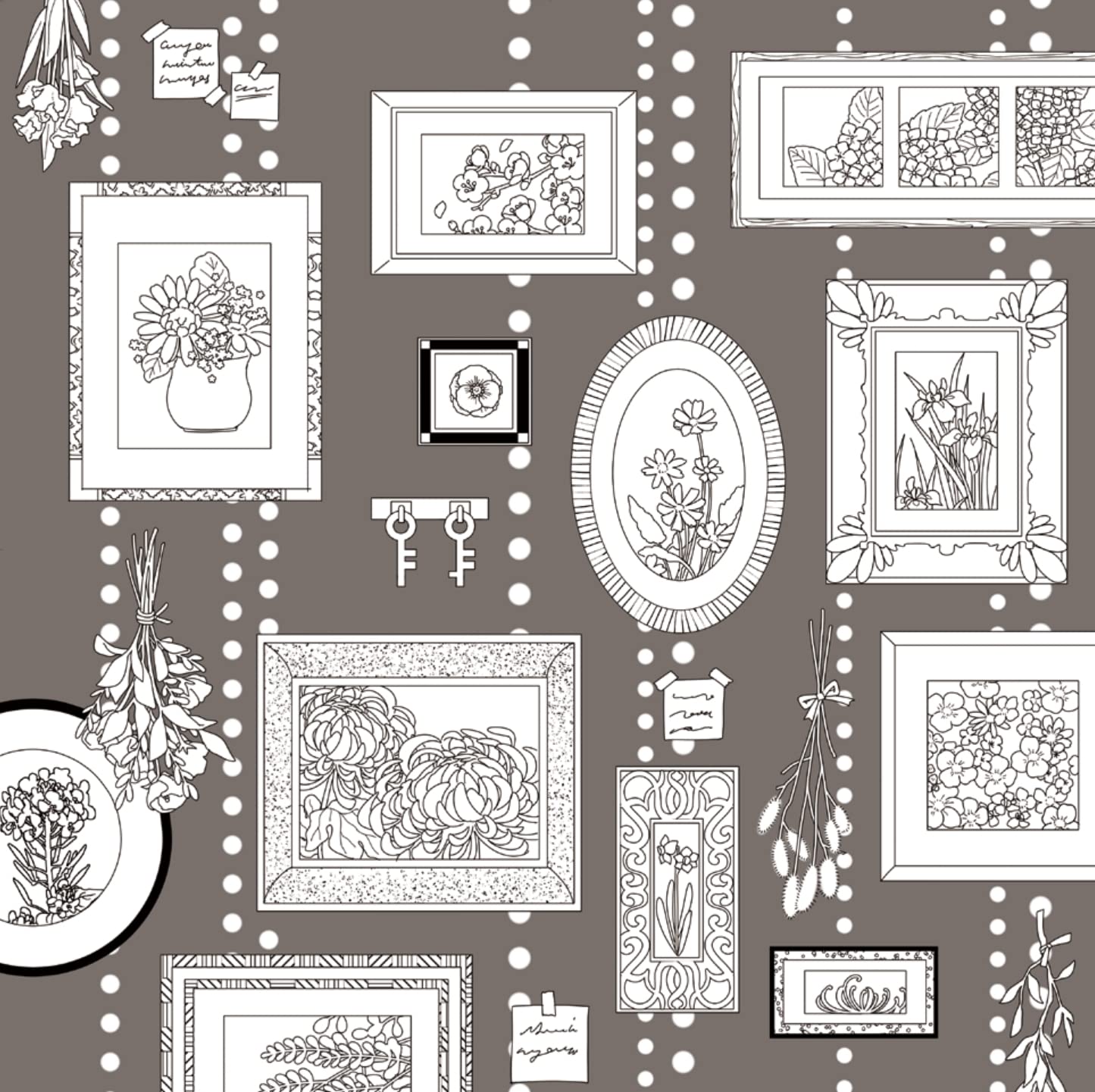 A Bird Traveling Flowers to Flowers Coloring Book - Japanese Coloring Book