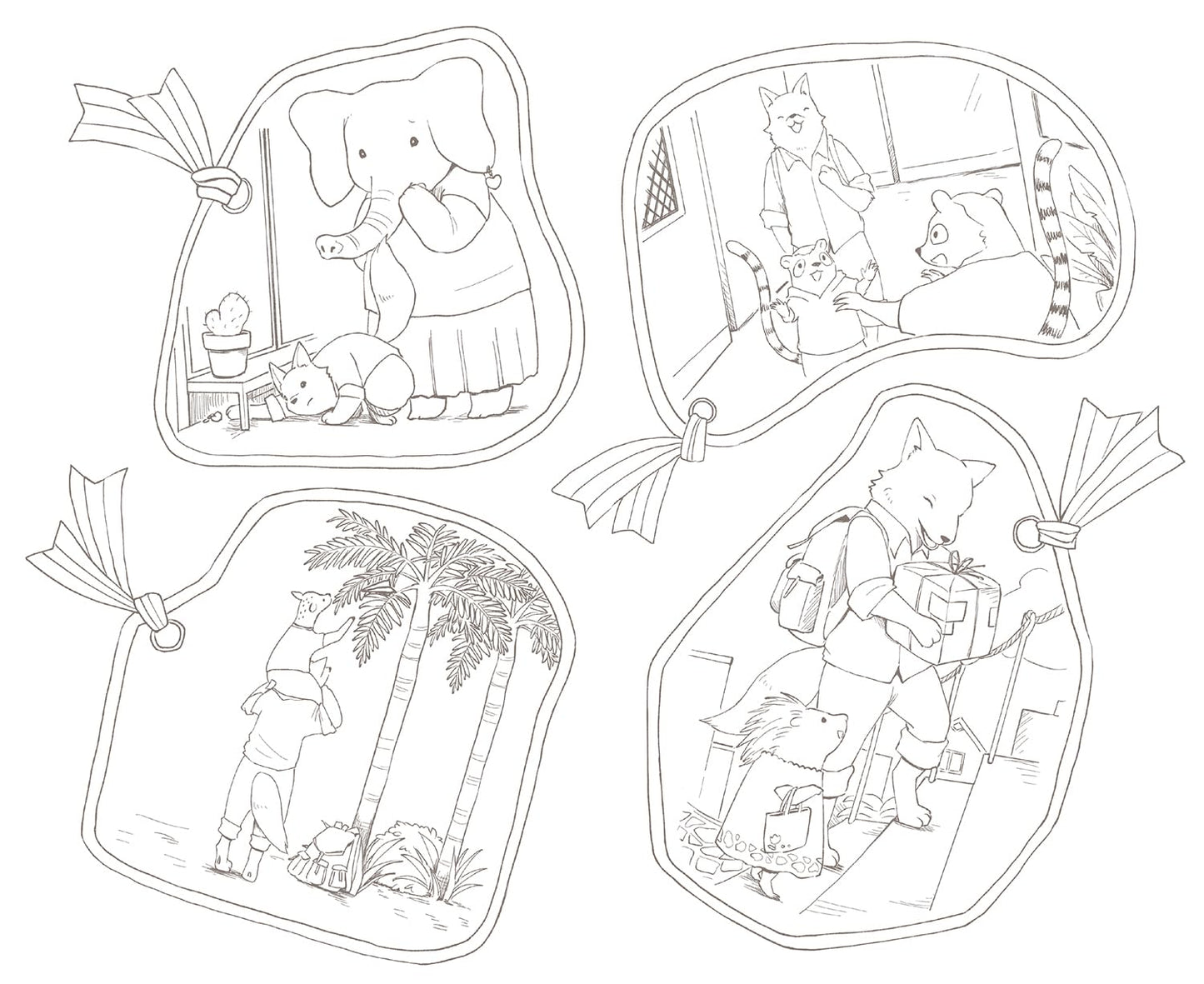 The Traveling Animal Orchestra Coloring Book - Japanese Coloring Book