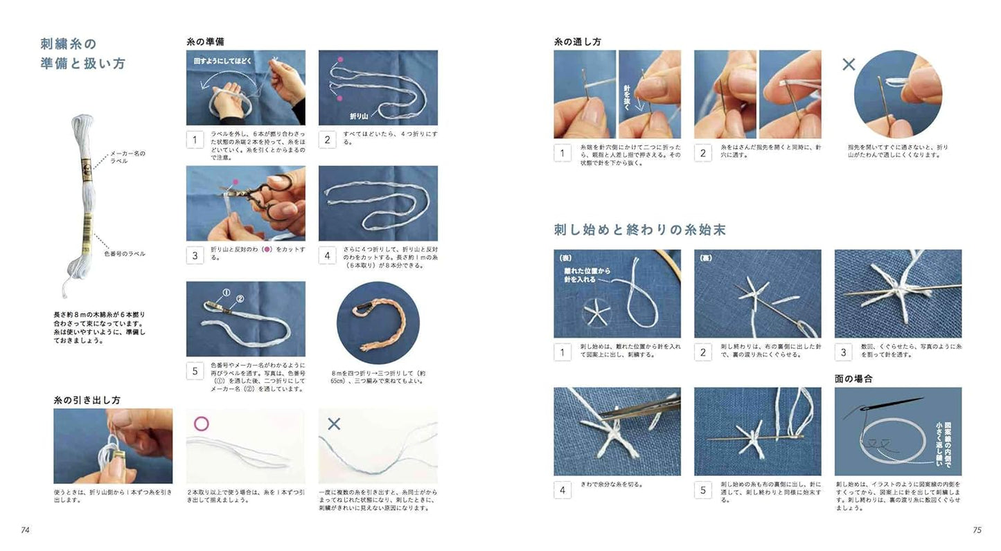 Small Embroidery Designs for Children's Wear by Atelier Fil - Japanese Craft Book