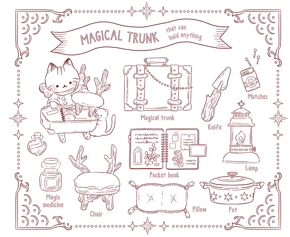 CAT's Magical General Store Coloring Book - Japanese Coloring Book
