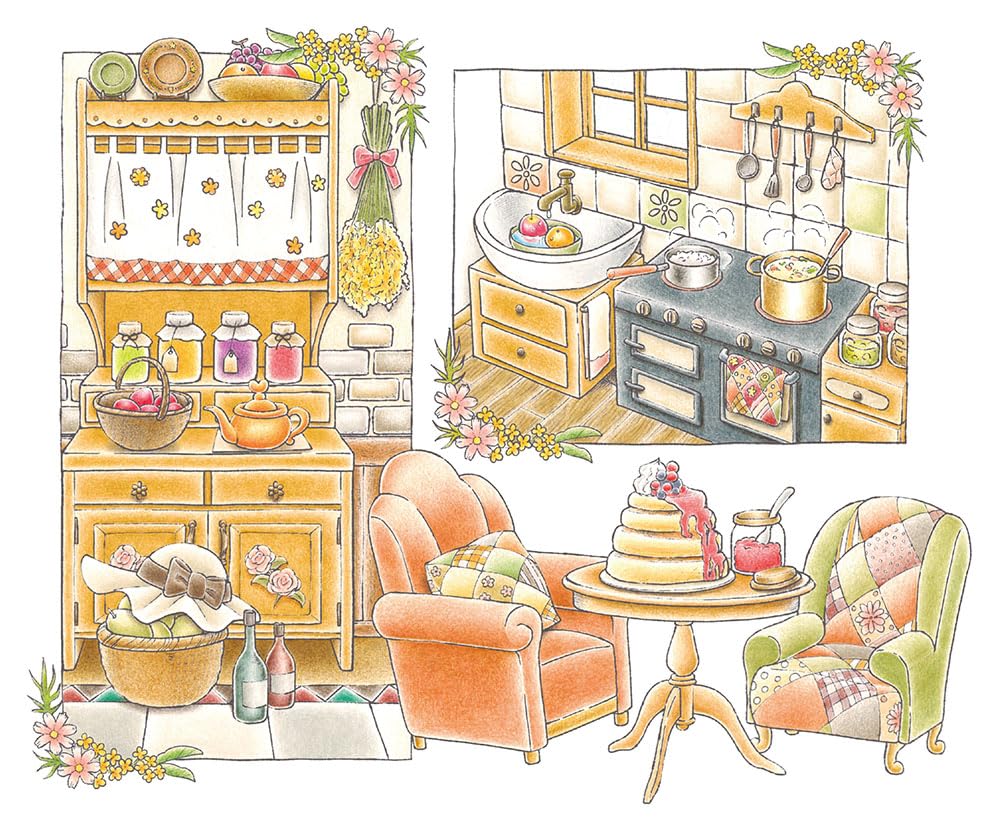 Wonderful Houses in an Imaginary World Coloring Book - Japanese Coloring Book