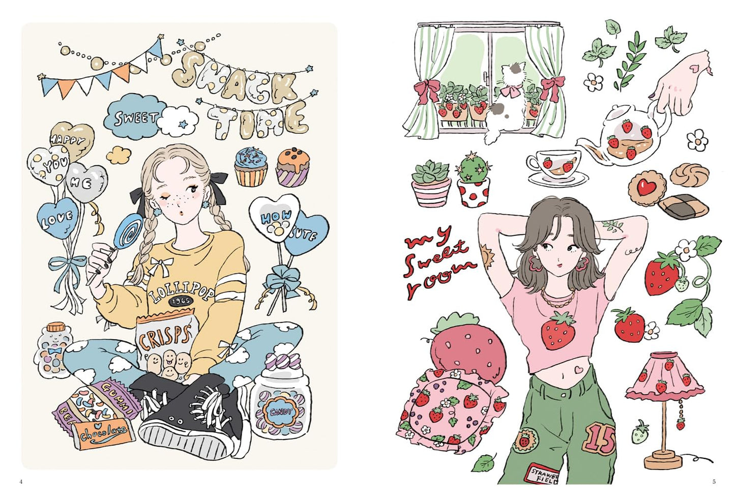 Chaki's Fashion Coloring Book - Japanese Coloring Book
