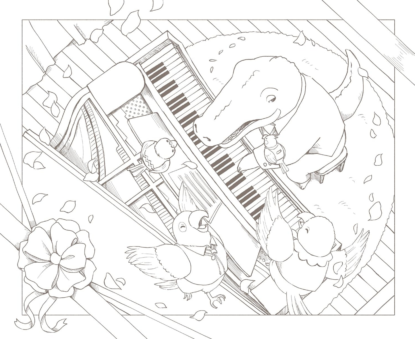 The Traveling Animal Orchestra Coloring Book - Japanese Coloring Book