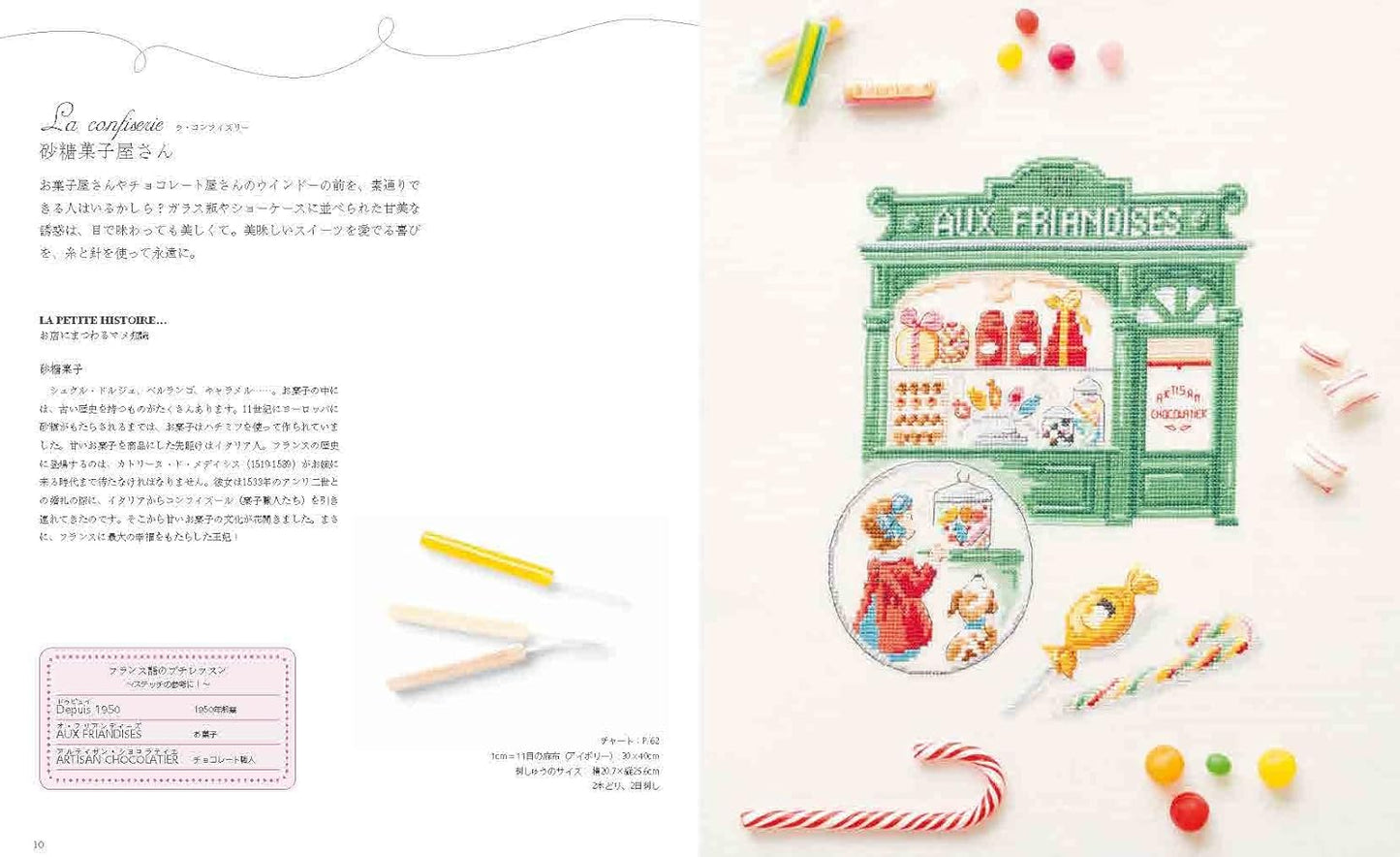 Let's Tour Pretty Stores in Paris Cute CROSS STITCH Designs 480 by Veronique Enginger - Japanese Craft Book