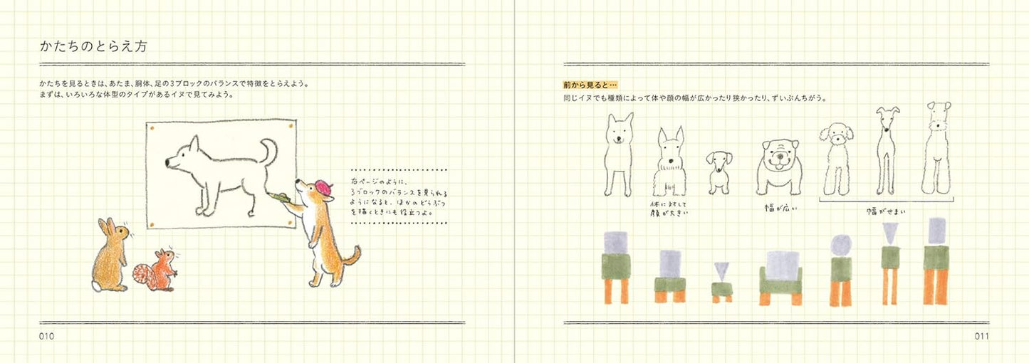 How to Draw Animals Illustration Lesson Book - Japanese Craft Book