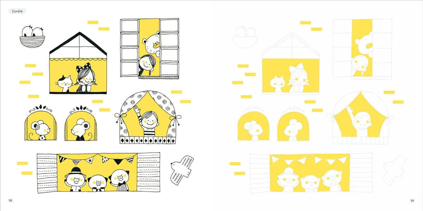 Kamo's Write In It Illustration Lesson Book - Japanese Craft Book