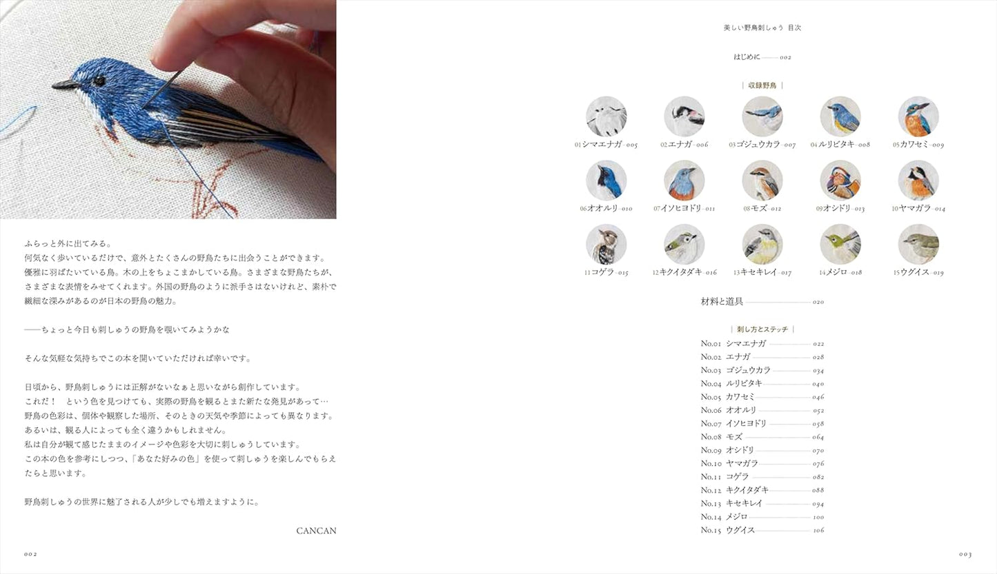 Beautiful Wild Bird Embroidery - Japanese Craft Book