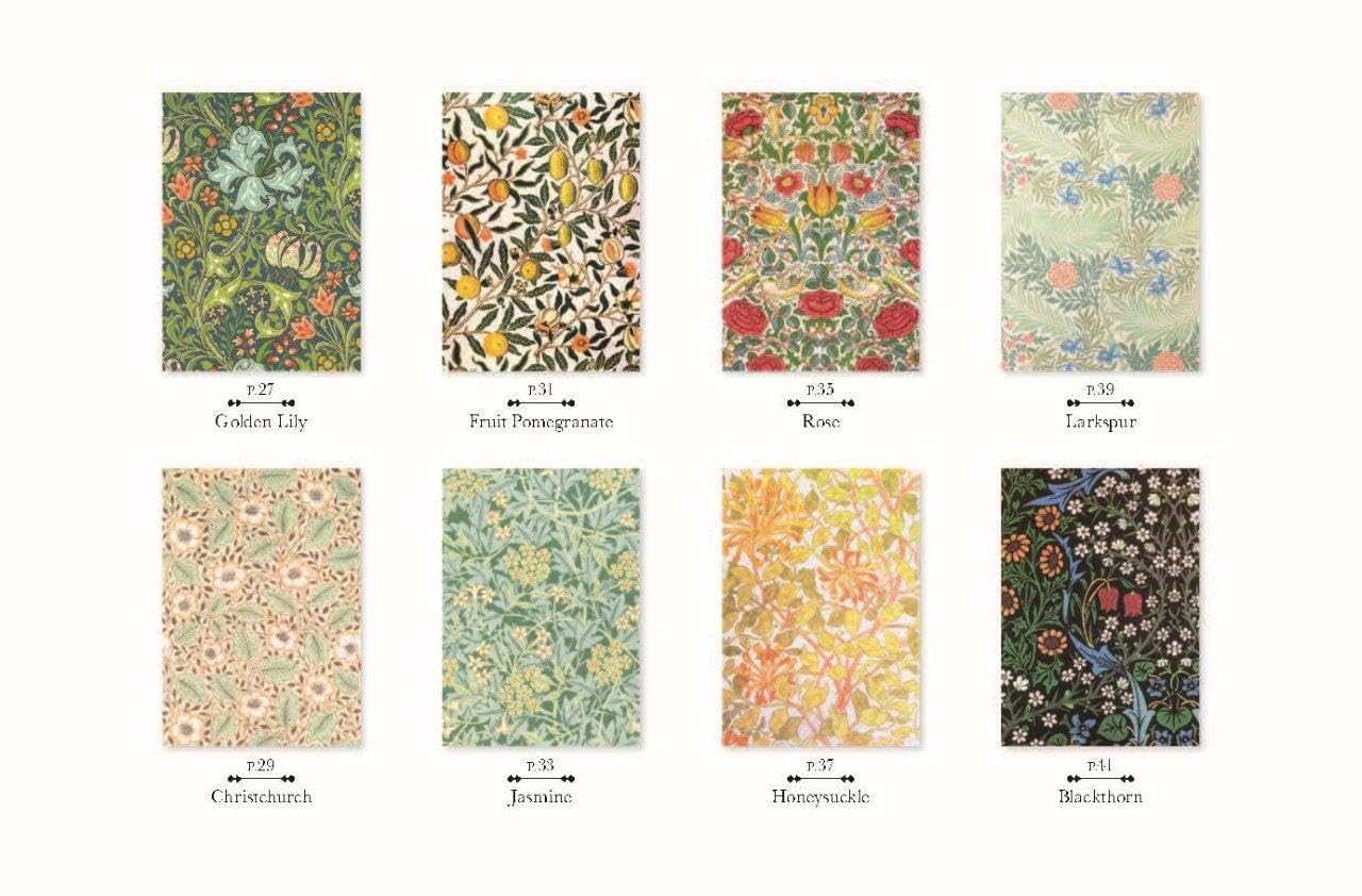 William Morris Postcard Coloring Book - Post Card Size Japanese Coloring Book