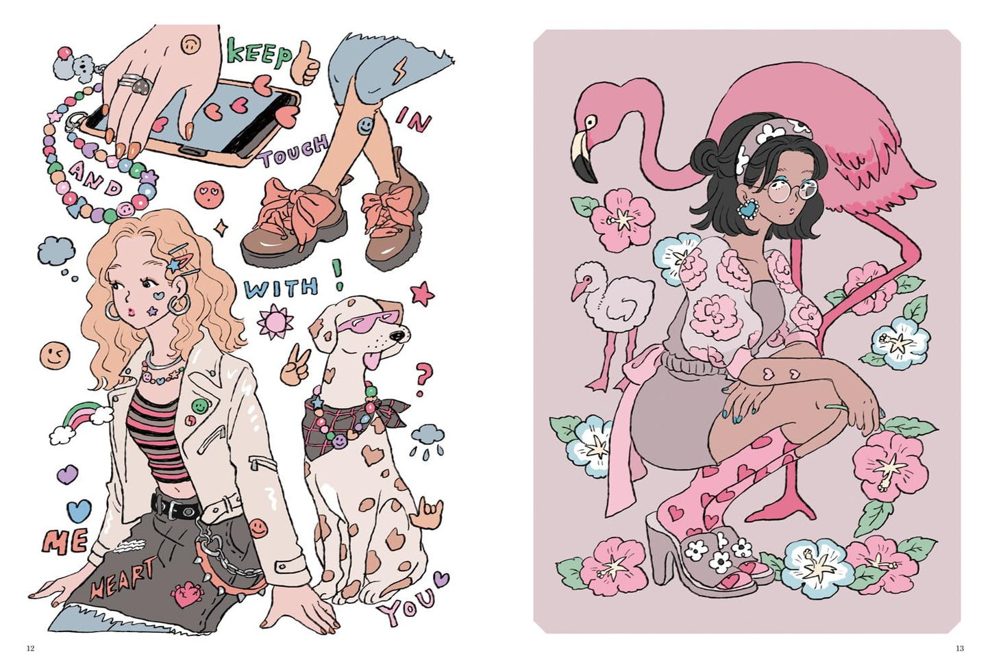Chaki's Fashion Coloring Book - Japanese Coloring Book