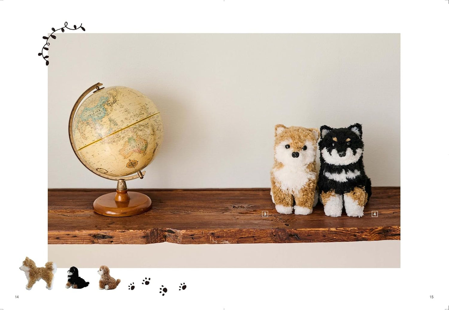 Cute Shiba Dogs and Japanese Dogs Crochet Amigurumi - Japanese Craft Pattern Book
