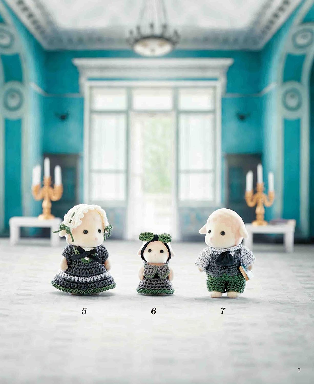 Sylvanian Families and Calico Critters Miniature Crochet Dressy Dresses and Accessories - Japanese Craft Book