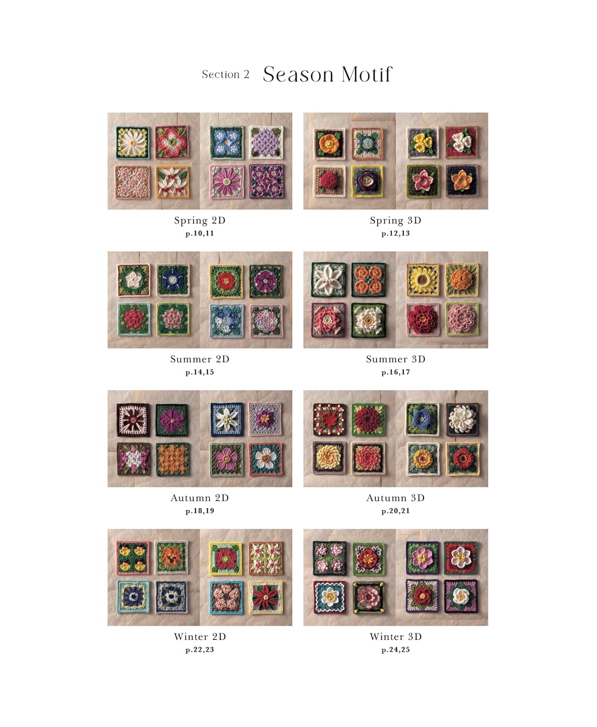 Crochet Pattern Collection: 100 Flower Garden Designs - Japanese Craft Book