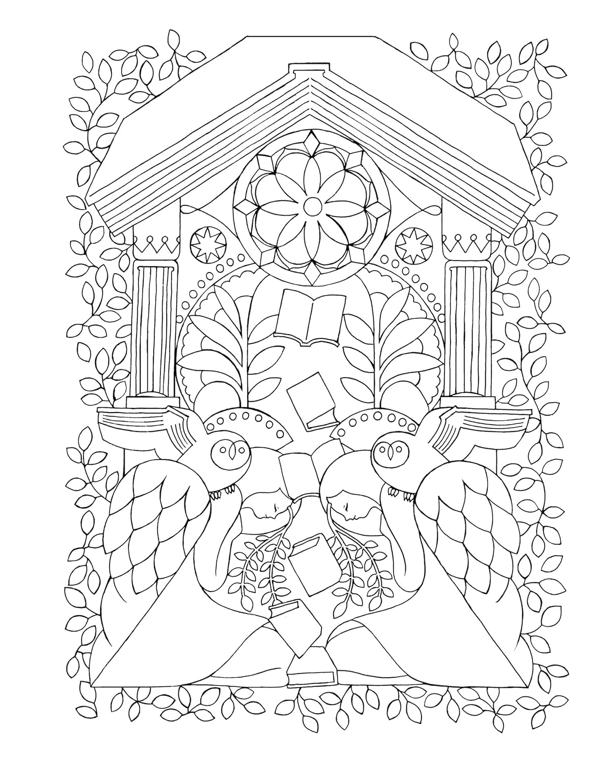 The Temple Inside: A Coloring Journey of Self-Love - Japanese Coloring Book