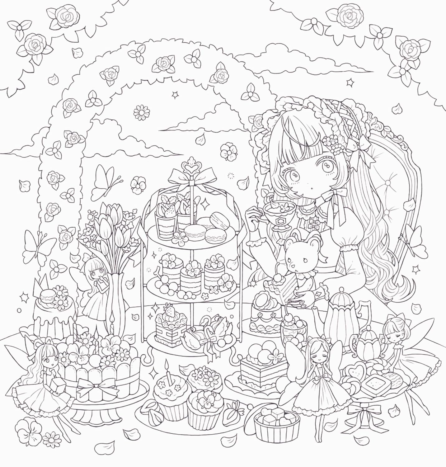Romantic Gothic Coloring Book - Japanese Coloring Book