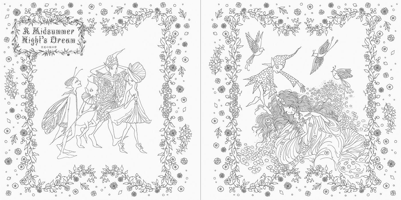 Princesses and Fairies Coloring Book by Tomoko Tashiro - Japanese Coloring Book
