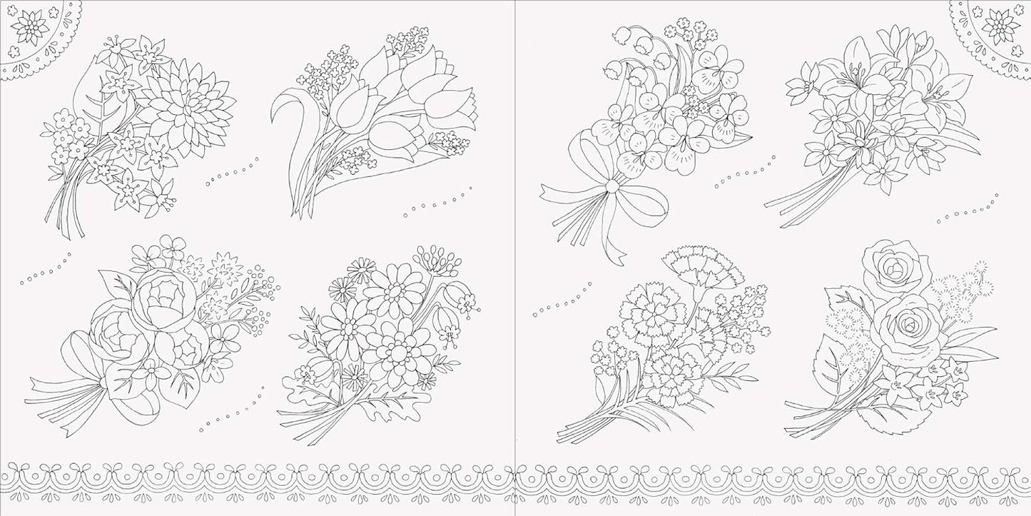 Traditional Japanese Seasonal Floral Designs and Landscapes Coloring Book - Japanese Coloring Book