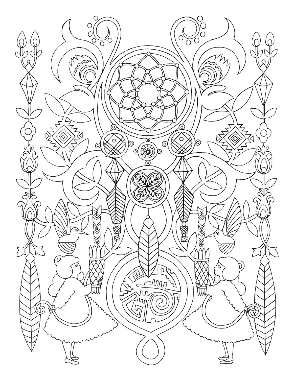 World Charms Coloring Book - Japanese Coloring Book