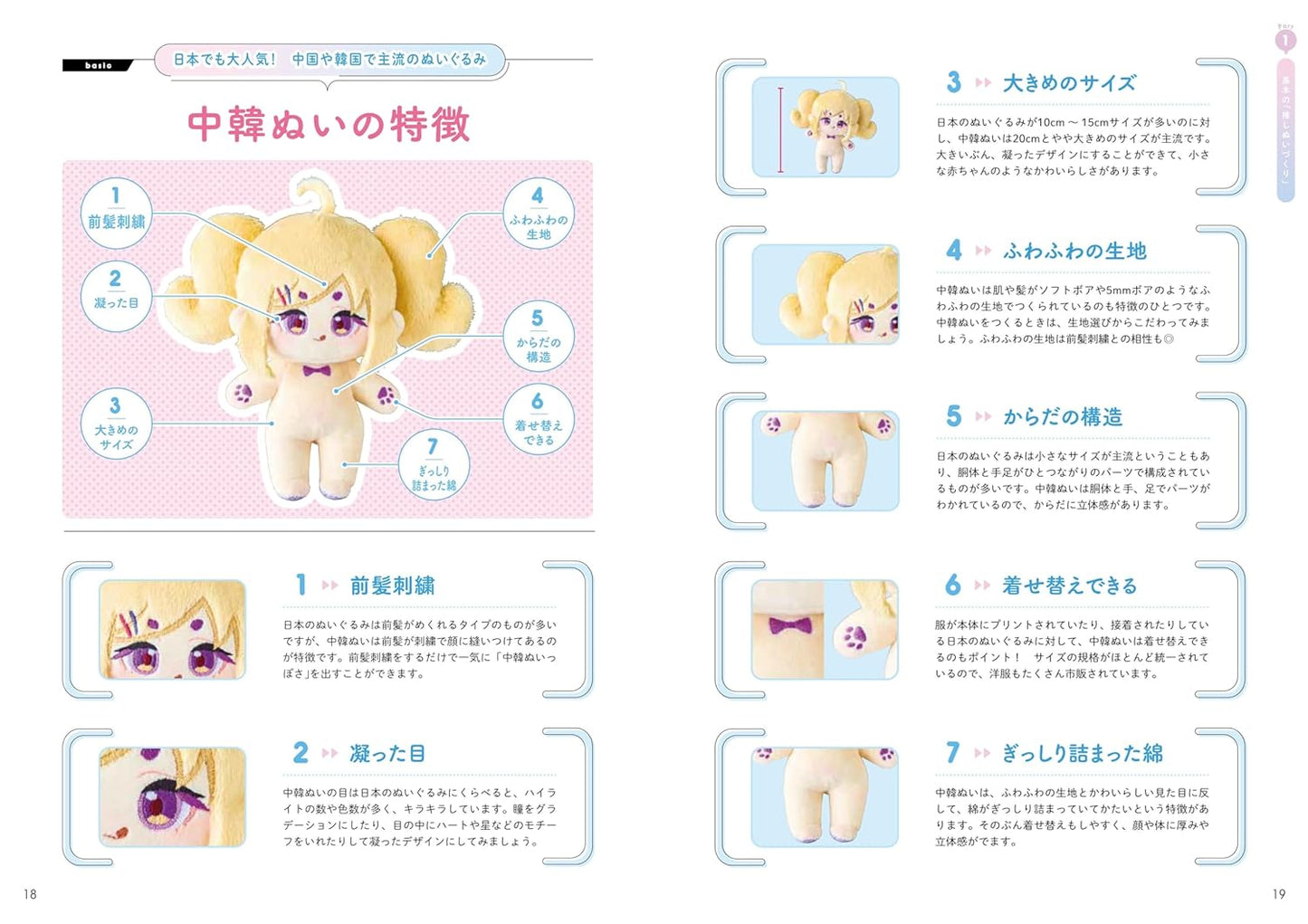 Plush Dolls and their Ideal Faces and Hairstyles by piyopicco- Japanese Craft Book