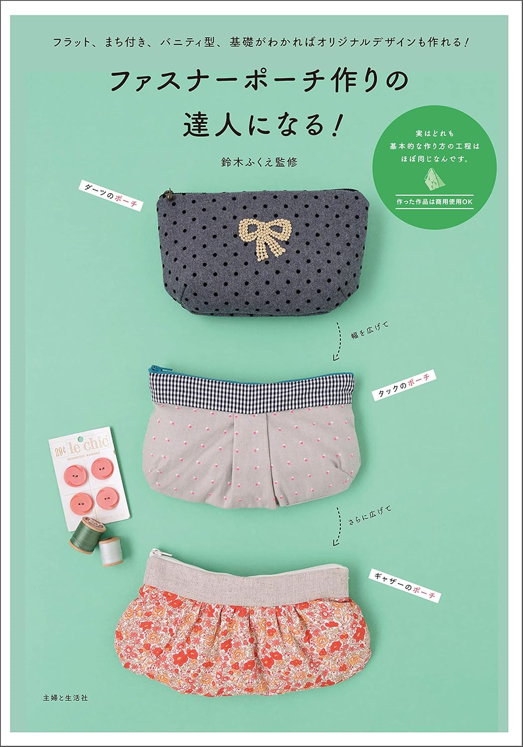Let's Make Zippered Pouches - Japanese Craft Book