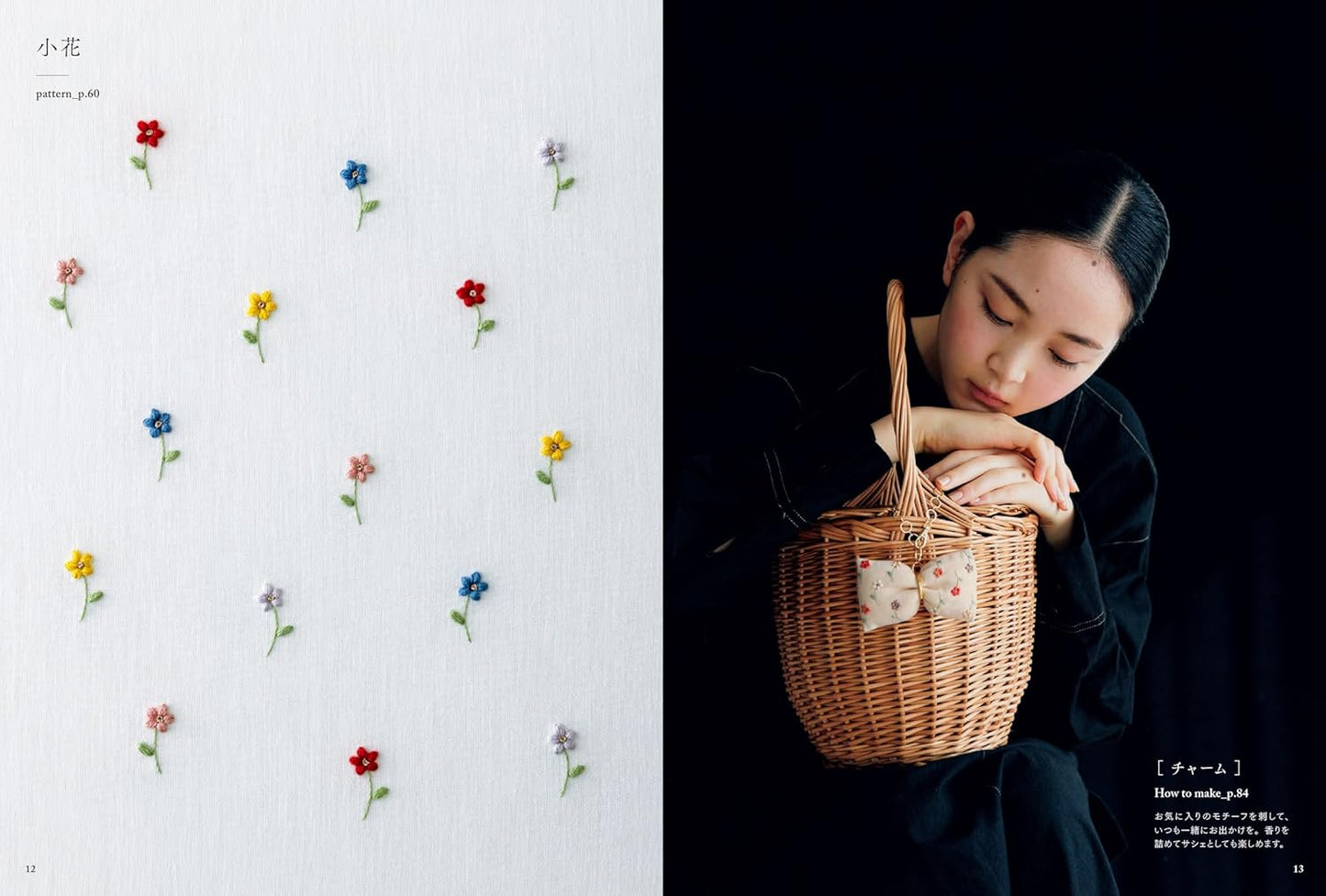 Pattern stitched with embroidery - Japanese Craft Book