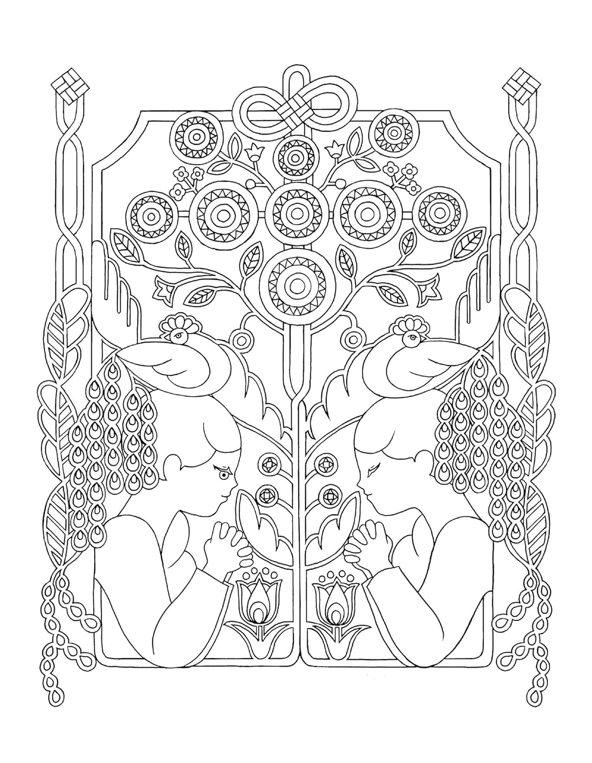 World Charms Coloring Book - Japanese Coloring Book