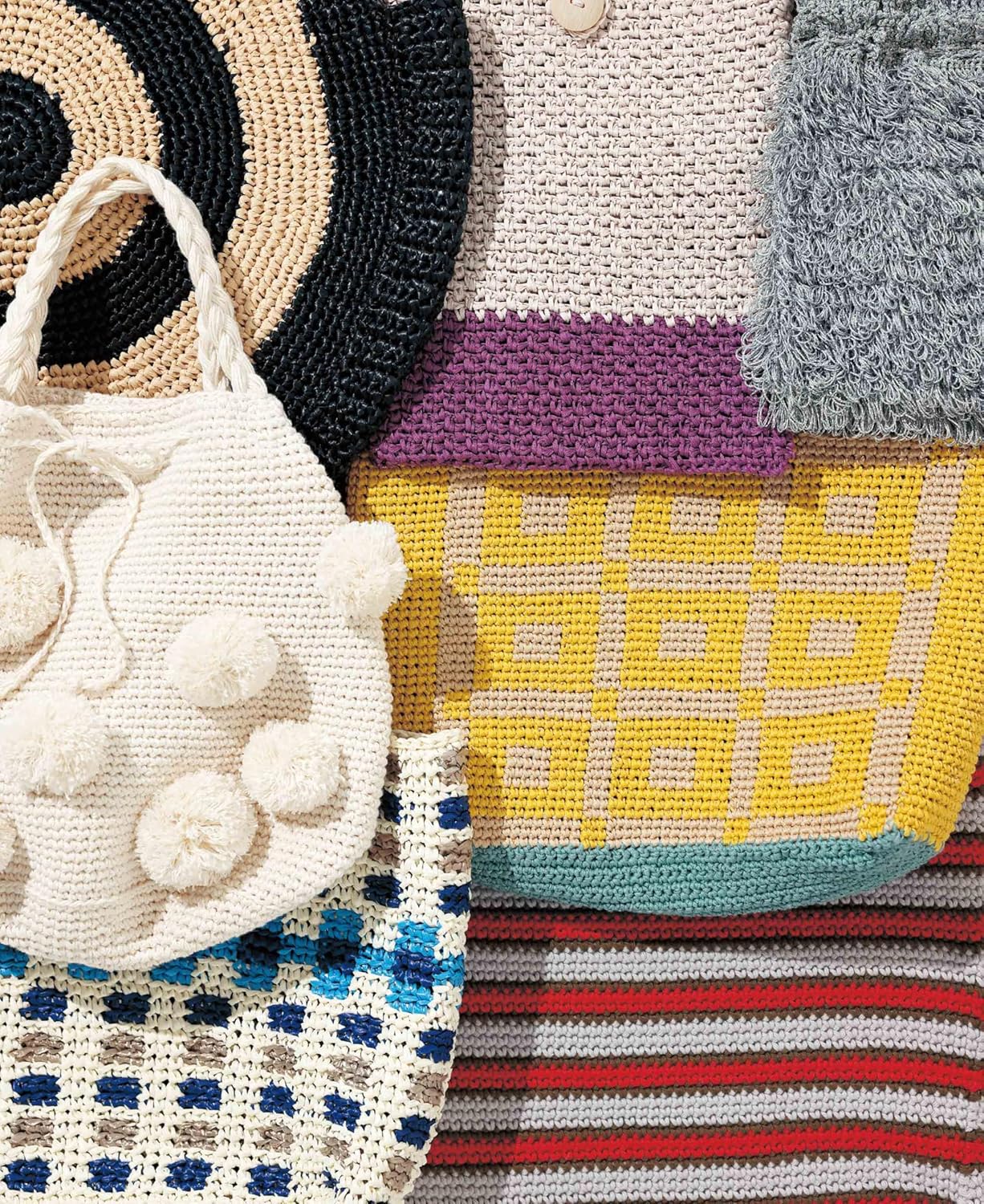 Crochet Bags Made with Single Crochet Stitch - Japanese Craft Patterns Book