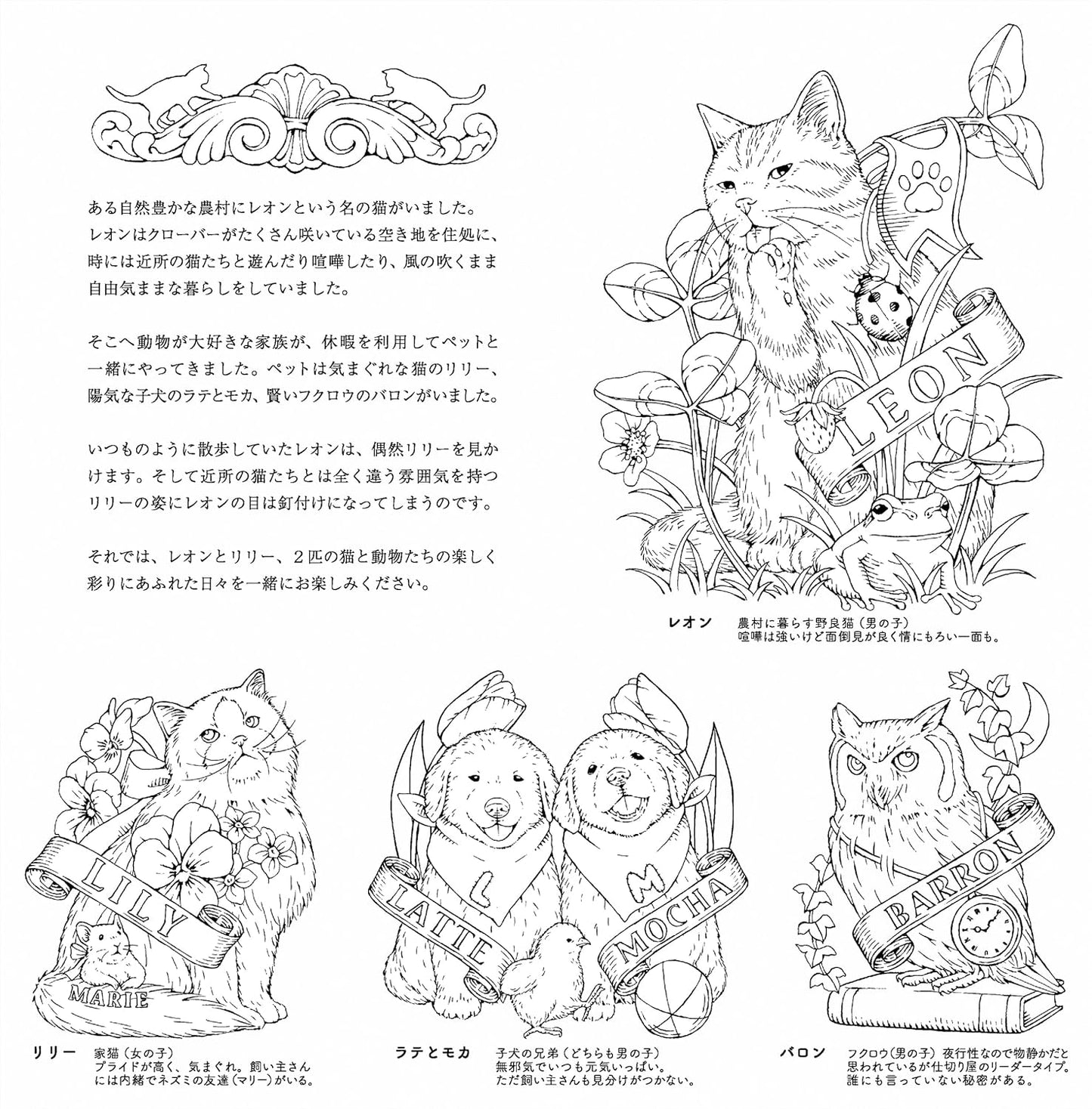Leon's Journey Coloring Book - Japanese Craft Book