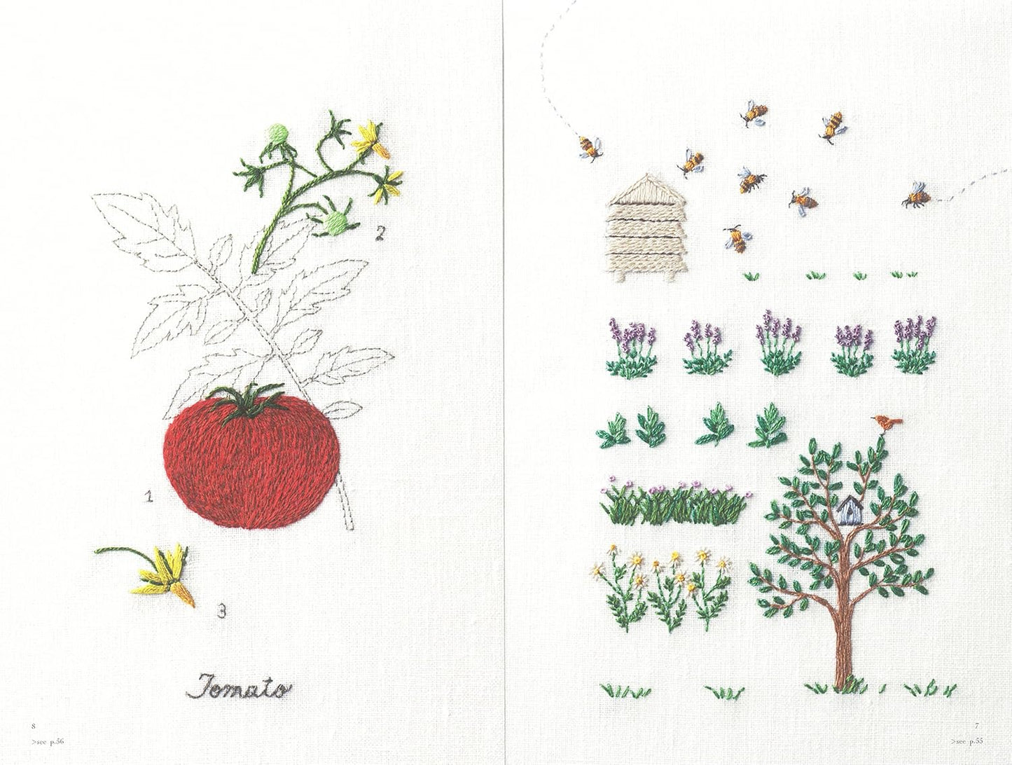 Kazuko Aoki Embroidered Kitchen Garden - Japanese Craft Book