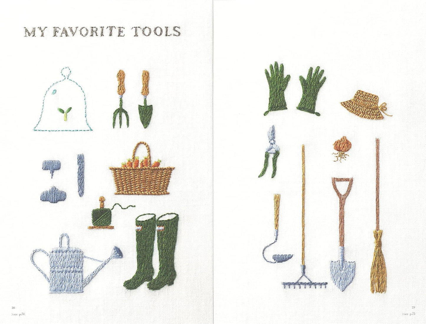 Kazuko Aoki Embroidered Kitchen Garden - Japanese Craft Book