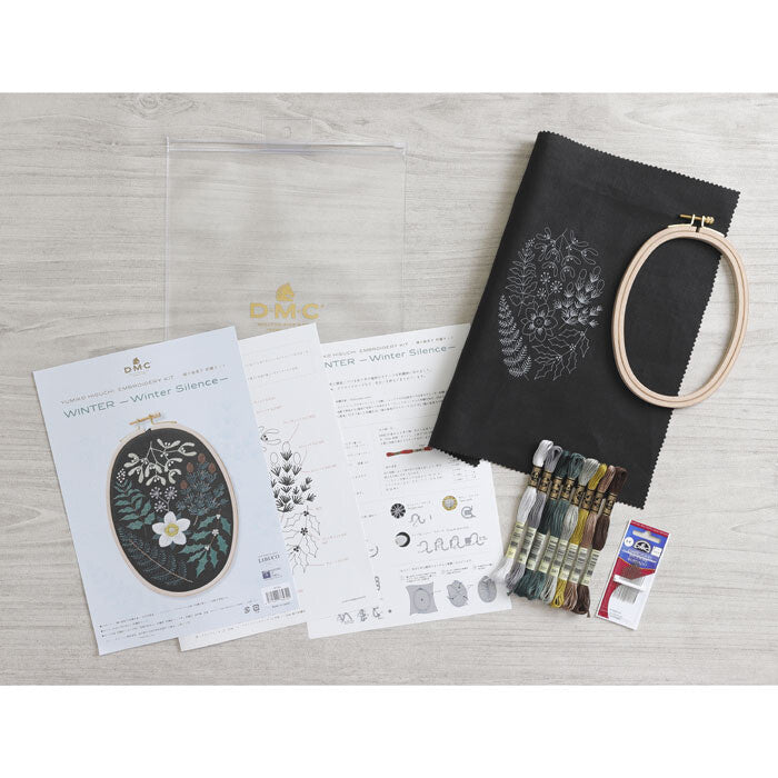 Yumiko Higuchi Embroidery Kit Winter silence by DMC - Japanese Craft Kit