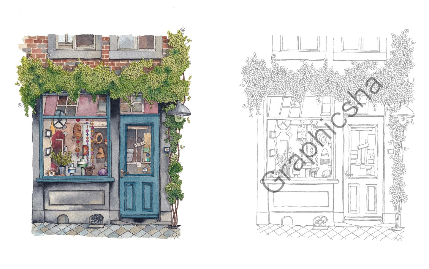 Storefront Coloring Book Vol 2 - Japanese Coloring Book