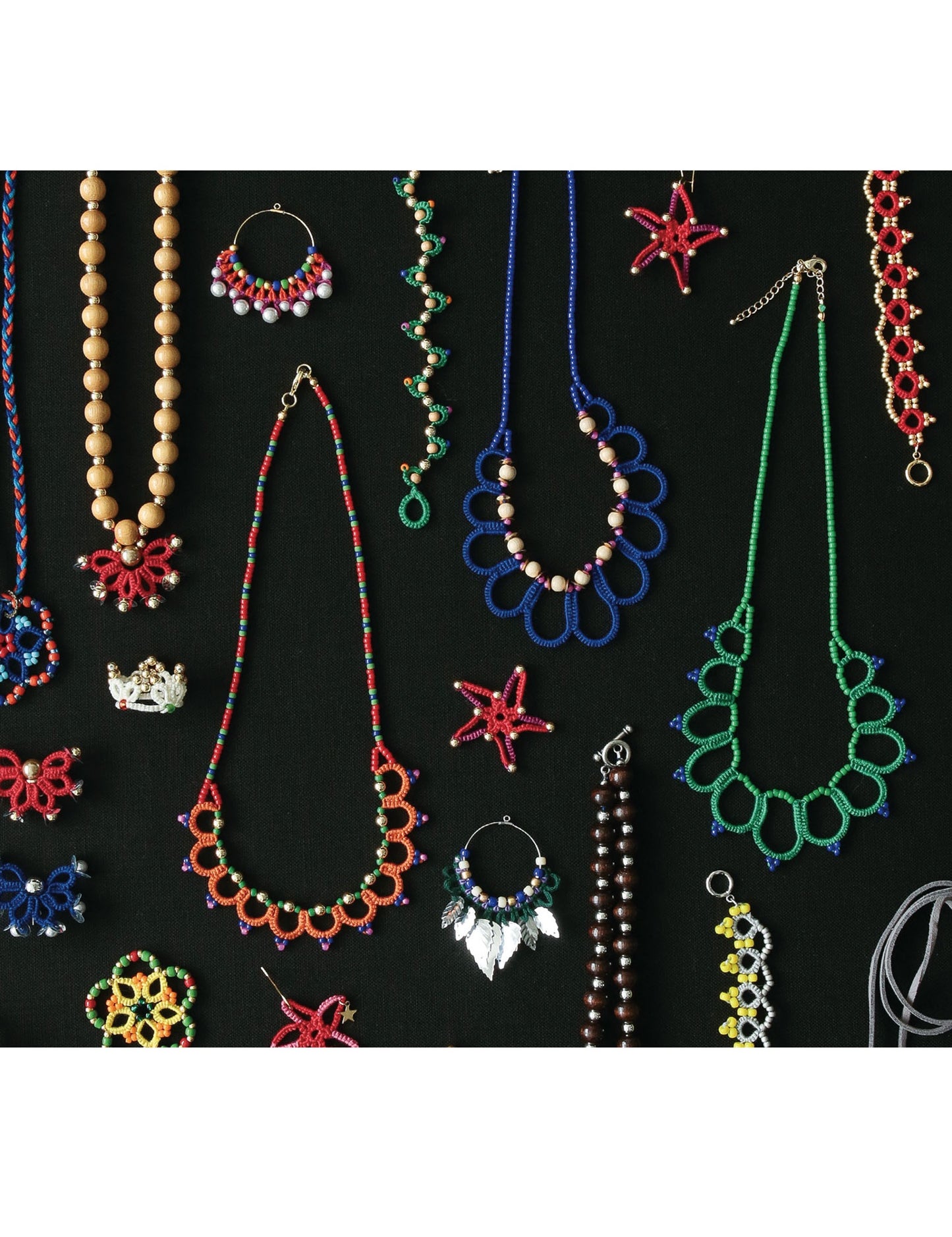 Colorful TATTING LACE Accessories with Beads Book - Japanese Craft Book
