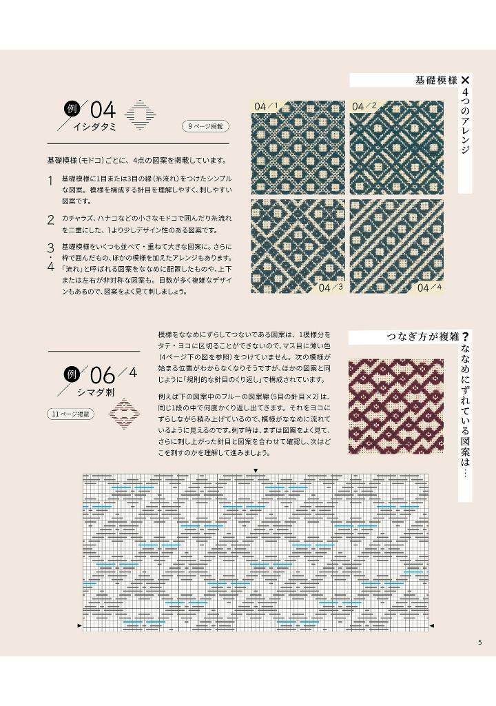 Traditional Kogin Embroidery Designs 88 - Japanese Craft Book