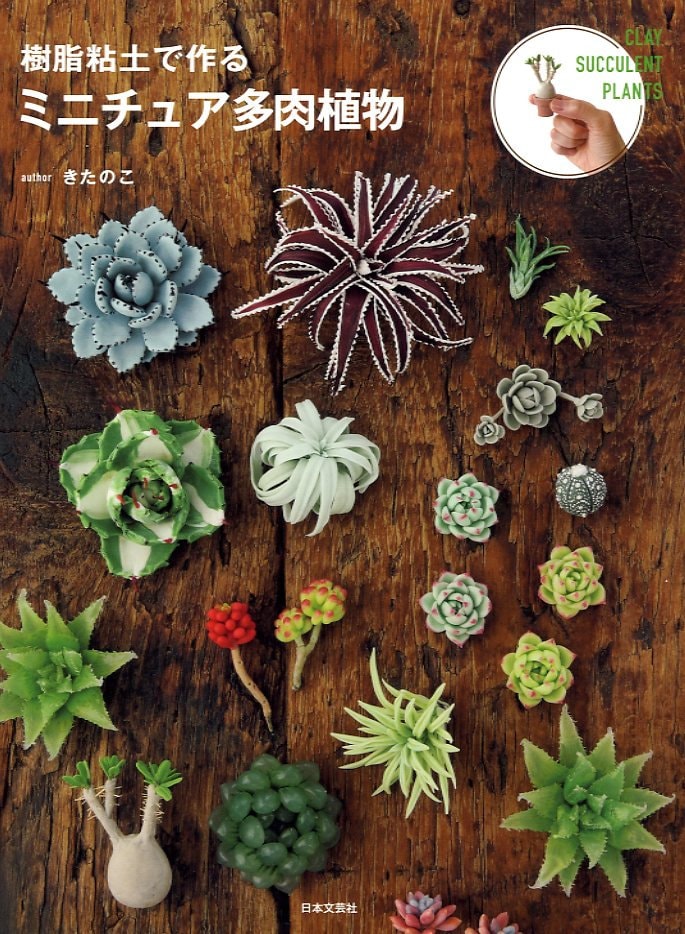 succulent in japanese 樹脂粘土で作るミニチュア多肉植物
