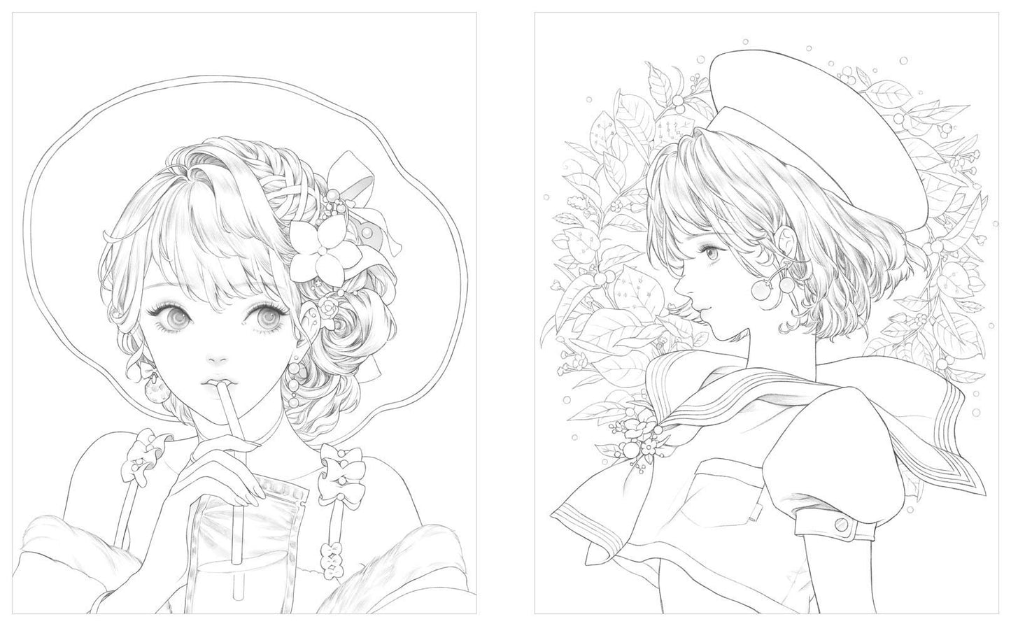 Mystica Mysterious Girls Coloring Book - Japanese Coloring Book